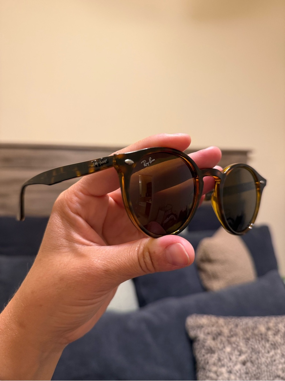 Ray-Ban Tortoiseshell Frame Sunglasses with Brown Lenses